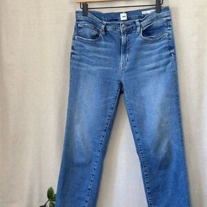 EDWIN Bree Slim Straight Crop Jeans | Medium Wash | Size 28
